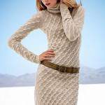 Kemerli Kışlık Elbise Modelleri