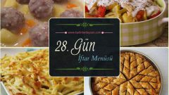 Ramazana Özel İftar Menüleri 28. Gün
