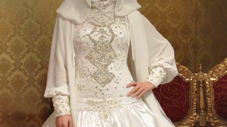 Pelerinli Tesettur Gelinlik Modelleri 2017