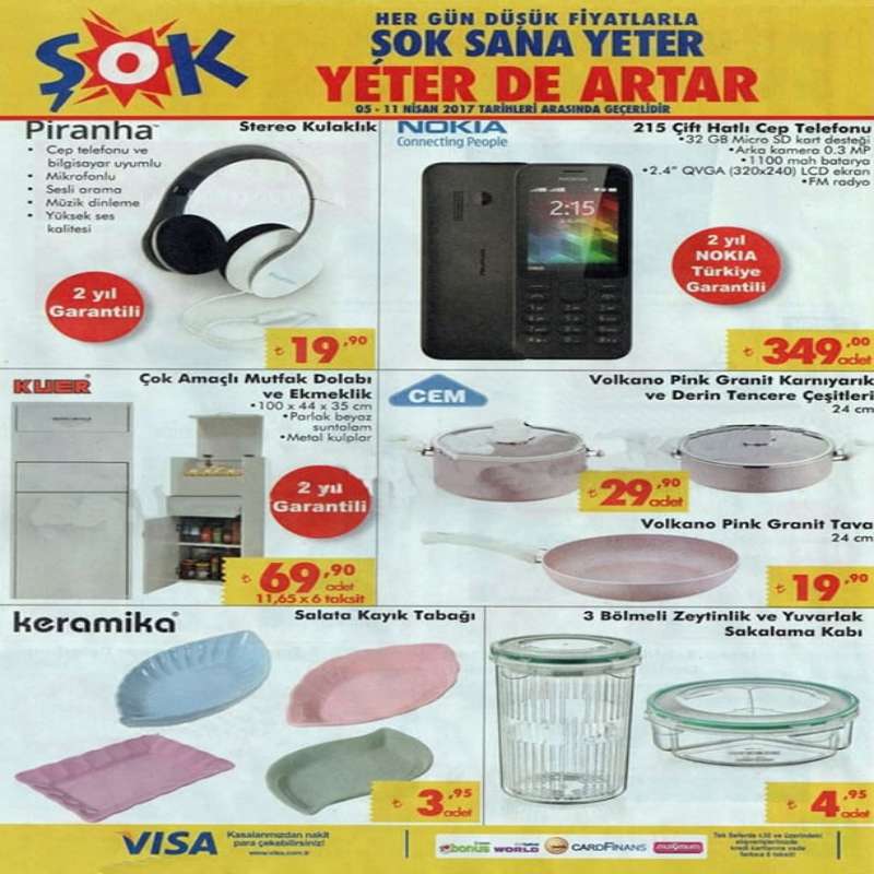 Şok 5 Nisan 2017 Aktüel Ürünler