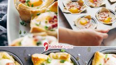 Yumurtalı ve Peynirli Cup Börek