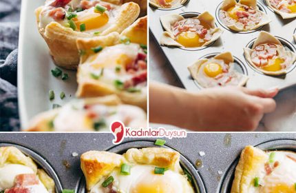 Yumurtalı ve Peynirli Cup Börek
