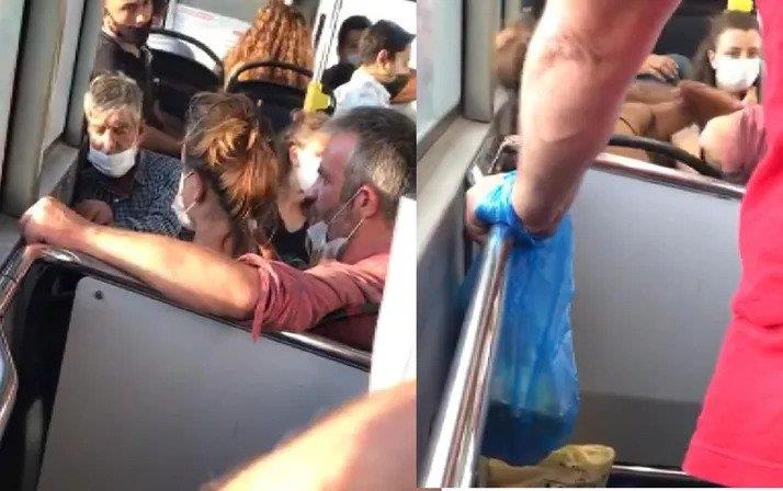 Arnavutköy’de otobüste şoke eden anlar