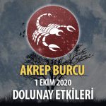 Akrep Burcu 1 Ekim 2020 Dolunay Burç Yorumları