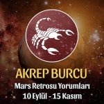Akrep Burcu Mars Retrosu Yorumları 10 Eylül - 15 Kasım