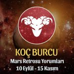 Koç Burcu Mars Retrosu Yorumları 10 Eylül - 15 Kasım