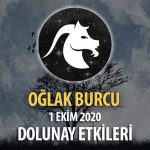 Oğlak Burcu 1 Ekim 2020 Dolunay Burç Yorumları