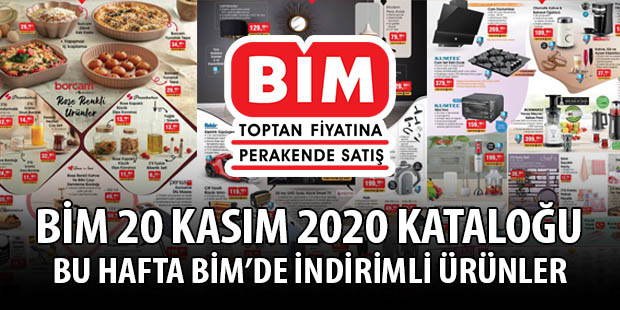 BİM 20 Kasım 2020 Aktüel Ürünler Kataloğu