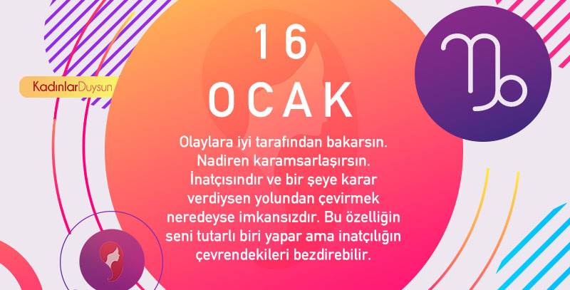 16 Ocak Hangi Burç