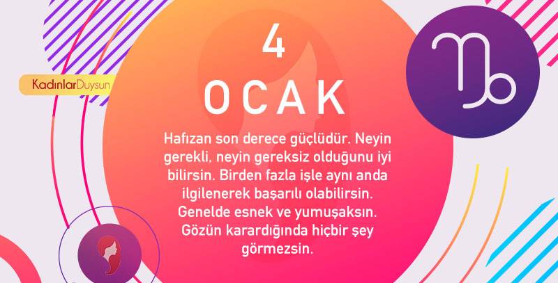 4 Ocak Hangi Burç