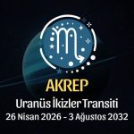 Akrep Burcu: Uranüs İkizler Transiti Yorumu - 26 Nisan 2026