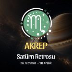 Akrep Burcu: Satürn Retrosu Yorumu, 26 Temmuz - 10 Aralık