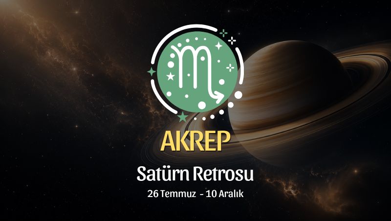 Akrep Burcu: Satürn Retrosu Yorumu, 26 Temmuz - 10 Aralık