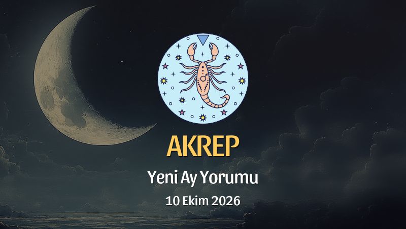 Akrep Burcu: Yeni Ay Yorumu 10 Ekim 2026